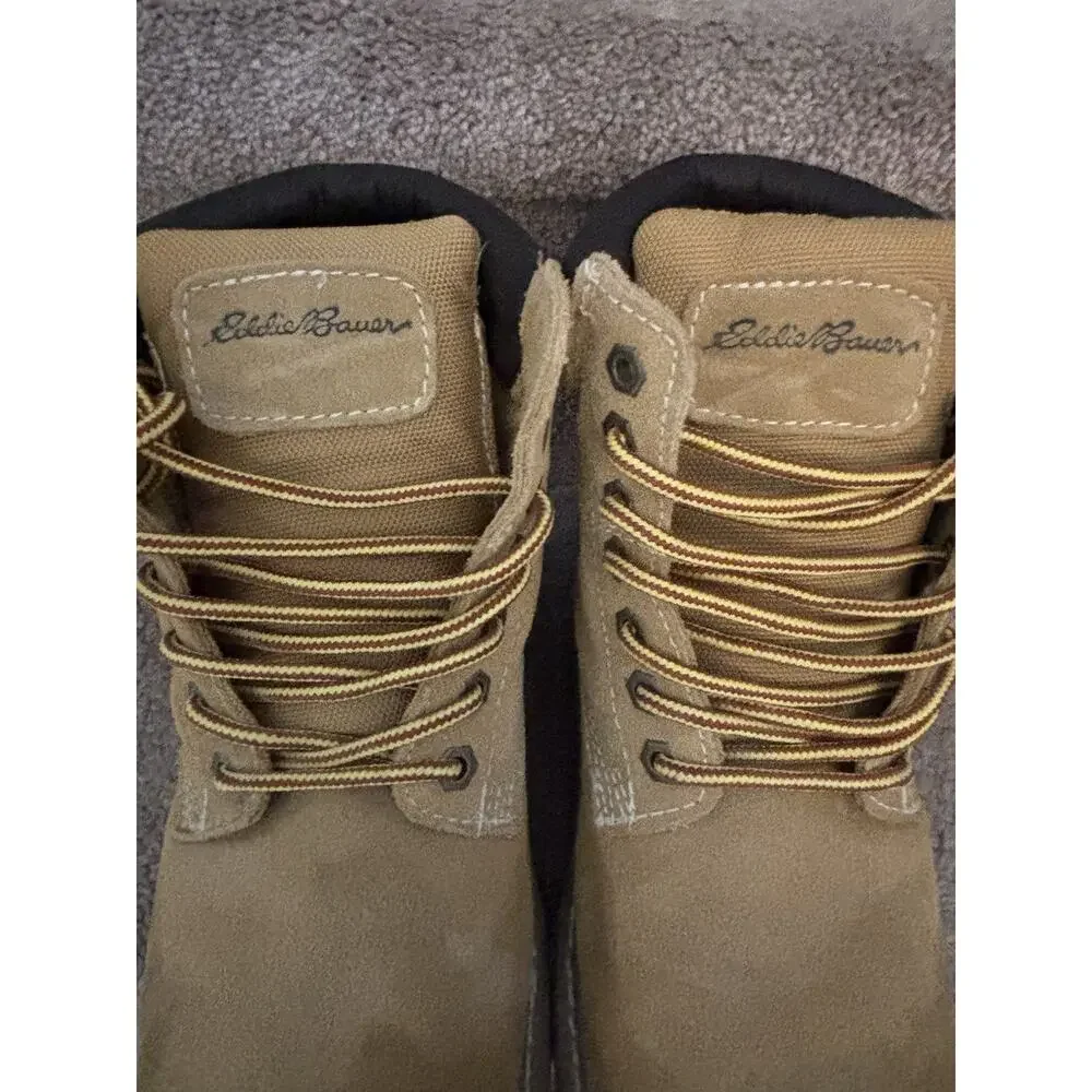 Eddie Bauer Rick Tan Men's Waterproof Boots Size 9 Hiking RBX Highland Point